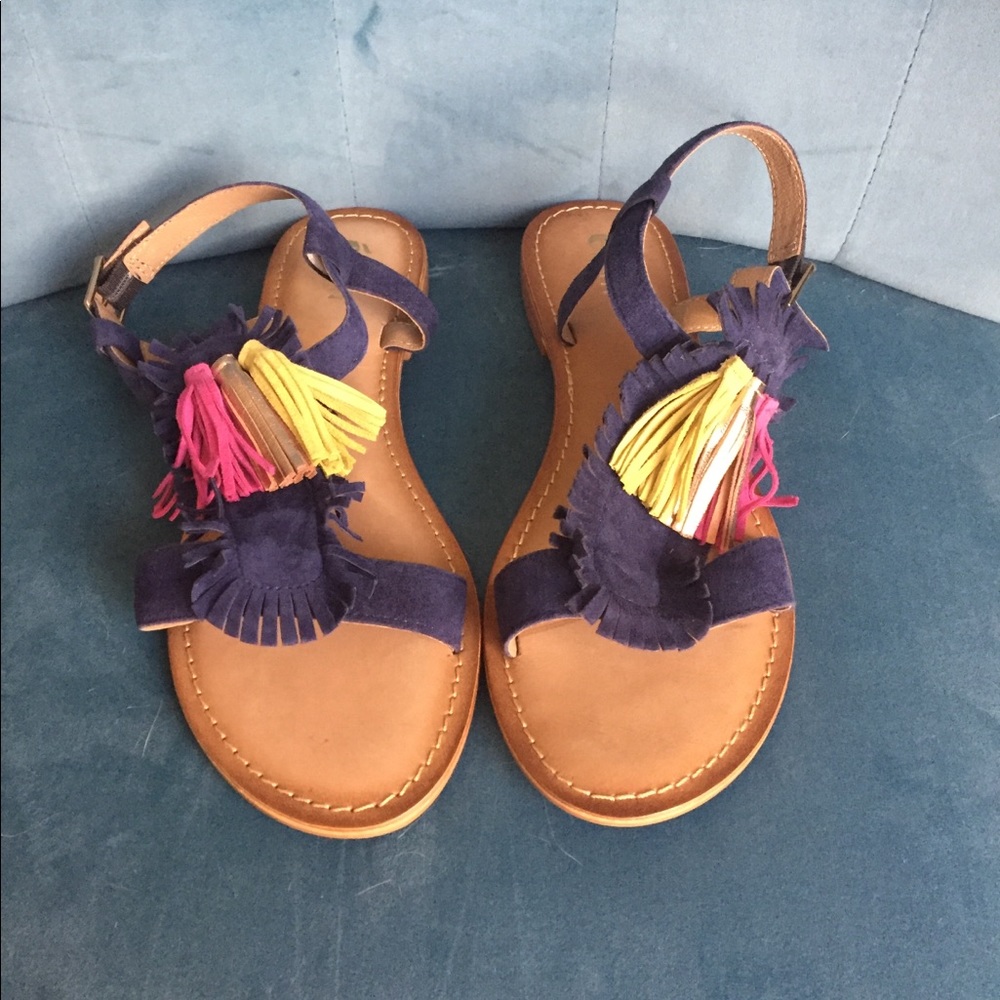 Sandals - blue Suede